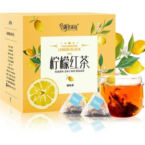Superior Lemon black tea triangle bag teabag ice black green tea set fruit tea For Health Care Lose Weight Tea