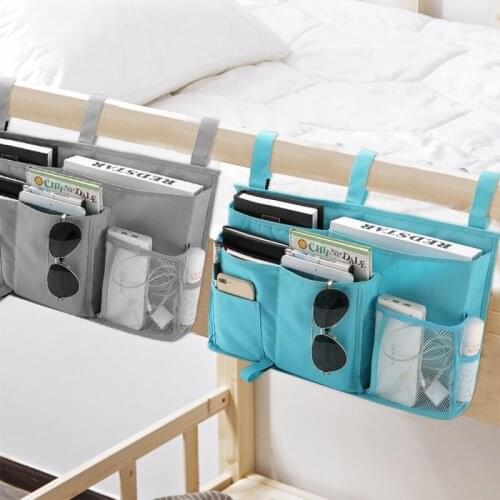 Bedside Hanging Bag Oxford Cloth Dorm Bedroom Sundries Organizer Multifunctional Bed Holder Pockets Home Storage Accessories
