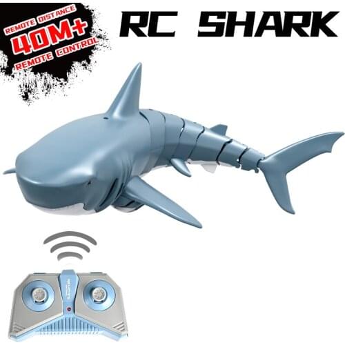RC Shark Durable Fish Boat 4 CH Submarine Radio Remote Control Electronic Toy Kids Boy Birthday Gift for Children