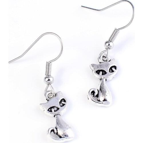 Cute cat earrings on womens earmuffs ear hoop ear cuff earrings earrings
