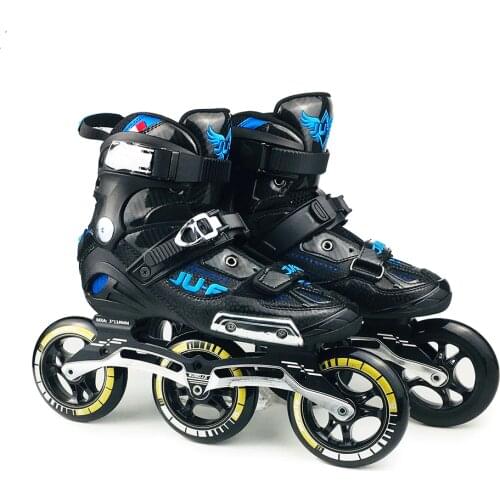 War Wolf Speed Inline Skates Semi-solft High Ankle Roller Shoe Inline Patine 3*110mm Chassis For Street Racing Free Skating SH59