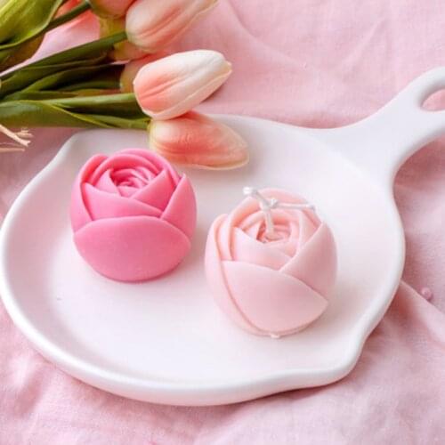 Tulip Flower Candle Mold Handmade DIY Material Silicone Mold Tulip bud soap Mold Fondant Cake Chocolate Mold Wedding Decor