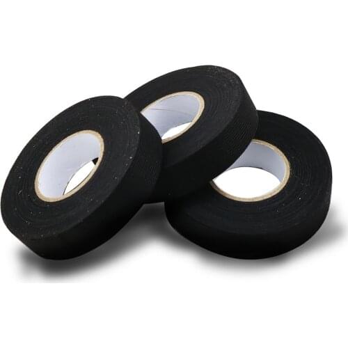 Wire Loom Harness Tape, Wiring Harness Cloth Tape, Black Adhesive Fabric Tape for Electrical Wire harnessing Noise 9/19/25/32mm