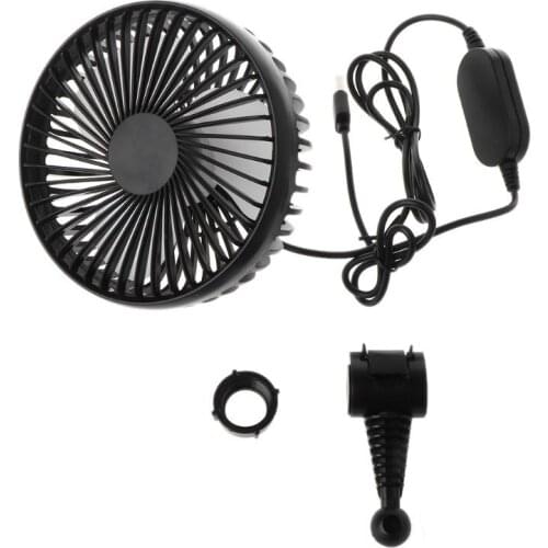 Universal 5 inch Car Back Seat Headrest Three Speed 5V USB Fan With Switch Air Cooling Fan for Home Travel Car Headrest De