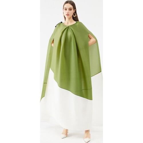 Clothes Women 2021 Summer Original Pleated Maxi Long Dress Korean Fashion Luxury Brand White Sashes Loose Aesthetic Midi Dress