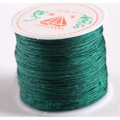 2Rolls 0.5MM Green Nylon Beading String Thread Rectangle Line for Jewelry Making Bracelet Necklace 50M/Roll Cord