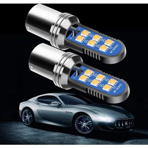 2PCS 1156 BA15s 7506 P21W R10W 3535 Chip LED Car Turn Signal Brake Light Tail Lamp Auto Rear Reverse Bulb White Red Yellow Amber