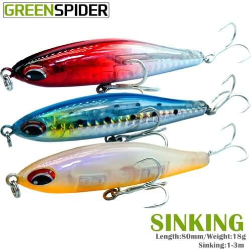 2021 1PC Pencil lure 8cm 16g fishing lures hard baits Minnow ice fish japan fishing tackle goods whopper swimbait winter Pesca
