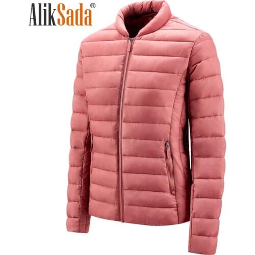 Aliksada 2021 Women Winter Jacket Short Warm Parkas Female New Thickening Coat Cotton Padded Jacket Stand-Up Collar Size 3Xl