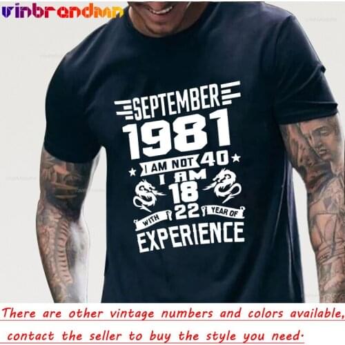 April May June July August September October December 1981 BIRTH YEARS shirt Mens T shirt Casual Fashion January February March