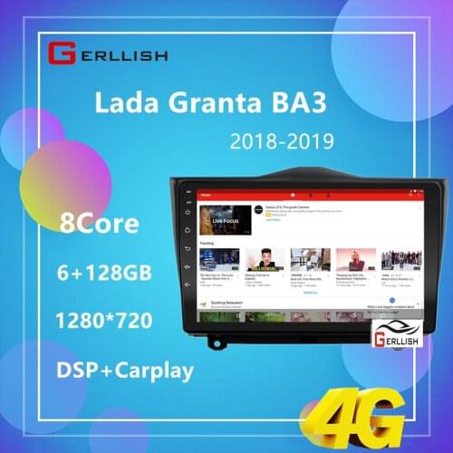 Gerllish android car navigation gps dvd player for Lada Granta BA3 2018-2019 Car Radio Multimedia Video Player no 2 din 2din dvd