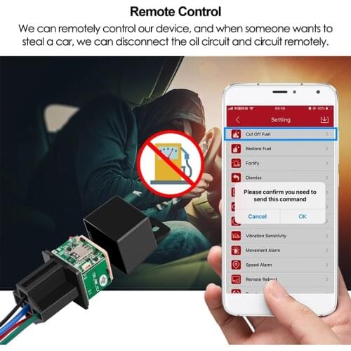MV720 Relay GPS Tracker Car Remote Control Anti-theft Shock Overspeed Alarm Cut Oil GPS Vehicle GPS Car Tracker Free APP