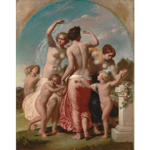Free shipping religious figures canvas prints classical nude art oil painting printed on canvas wall decoration pictures