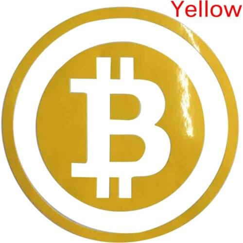 Large Bitcoin Car Sticker Cryptocurrency Blockchain Freedom Sticker Vinyl Car Window Decal 6.3in*6.3in