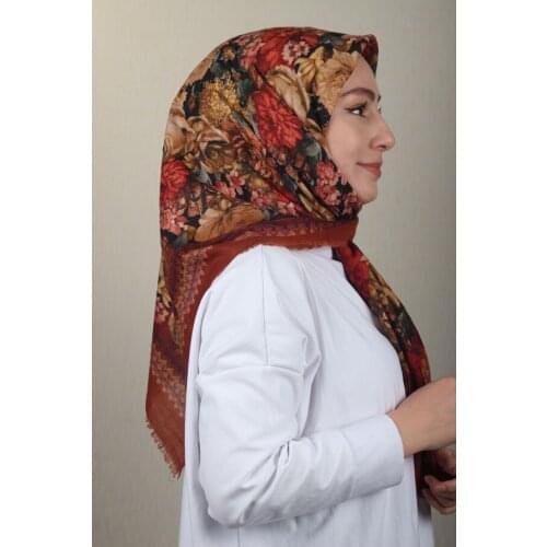 BONJELA PATTERNED COTON SCARF-DESEN-67-RENK-14