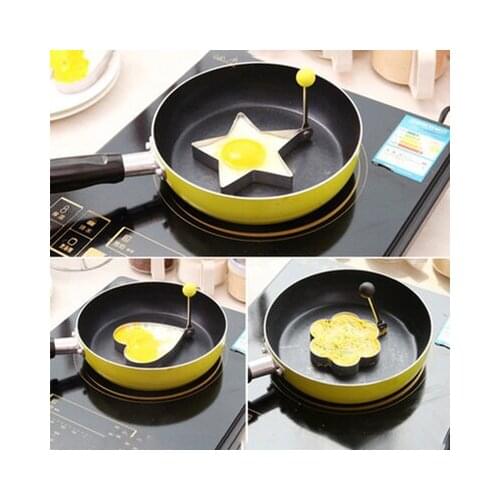 Stainless Steel 4Style Fried Egg Pancake Shaper Omelette Mold Mould Frying Egg Cooking Tools Kitchen Accessories Gadget Rings