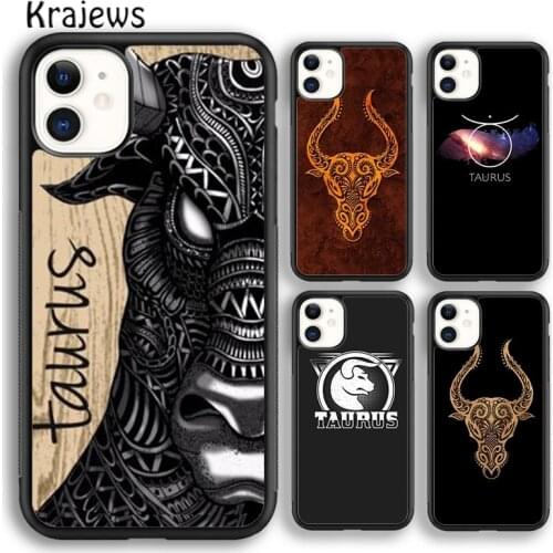 Krajews Taurus bull Phone Case Cover For iPhone 5s 6s 7 8 plus X XS XR 11 12 pro max Samsung Galaxy S7 S8 S9 S10 Plus