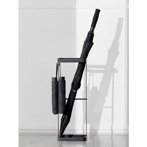 Black Metal Umbrella Stand Vintage Large Creative Storage Umbrella Stand Holder Household Soporte Paraguas Home Storage BE50WC