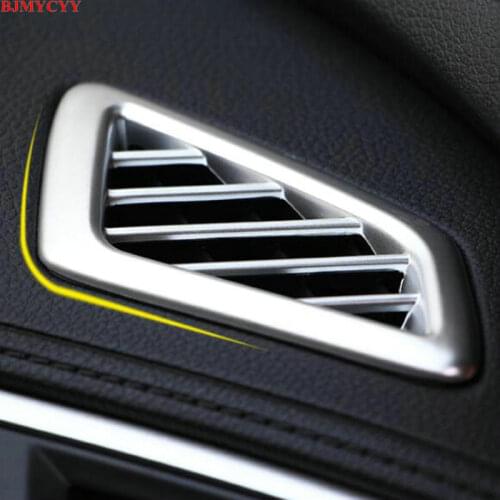 BJMYCYY 2PCS/SET ABS decorative frame of air outlet of dashboard For Honda Civic 10th 2016-2019 Accessories