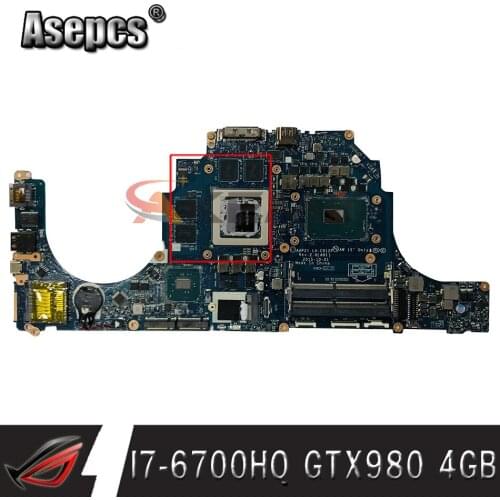 For DELL Alienware 17 R3 15 R2 Notebook Motherboard CN-0YHXY4 0YHXY4 YHXY4 AAP21 LA-C912P MB With I7-6700HQ CPU GTX980 4GB Test