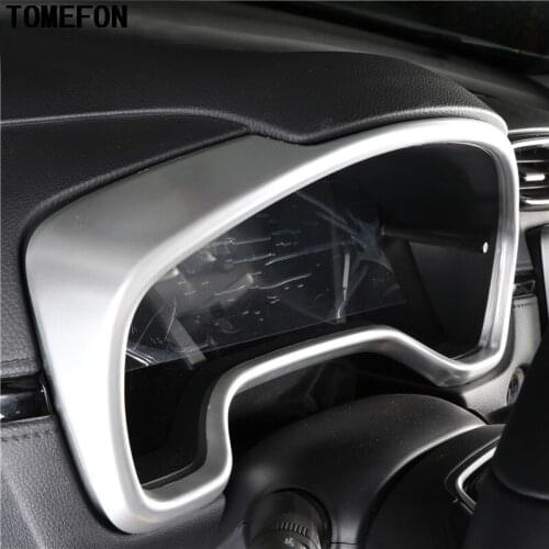 For Honda CRV CR-V 2017 2018 ABS Chrome Matte Interior Dashboard Panel Cover Frame Car Styling 1piece