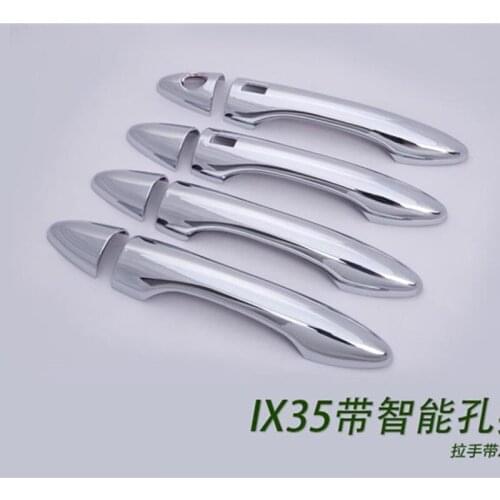 For Hyundai Tucson ix35 2010 2011 2012 2013 ABS Chrome Door Handle Cover Trims Side Door Catch Frame Car Exterior Accessories
