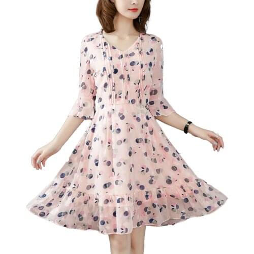 FT-SHY Pink Summer Dresses