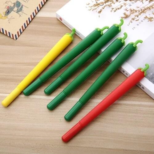 36 pcs/lot Creative Chili Gel Pen Cute 0.5 mm black Ink Signature Pens Promotional Gift Office School Supplies