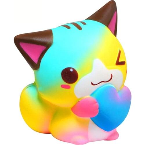Kawaii Cat Squishies Jumbo Squeeze Squishy Adorable Aniaml Slow Rising Squeeze Scented AntiStress Relief toy for children