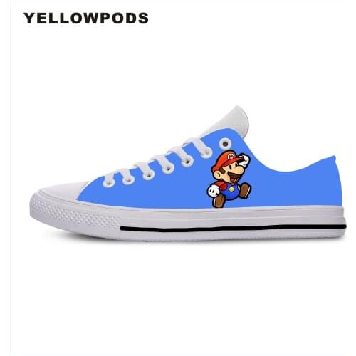 Mens Casual Shoes Hot Retro Our Mario Brothers Walking Outdoor Man Non-leather Casual Lightweight Shoes Off White Men