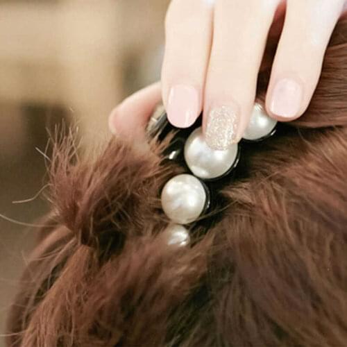 New Rhinestone Hairpins For Women Pearl Hair Clips Crab Hair Claws For Girls Barrettes Headwear Hair Pins Accessories