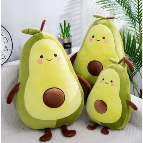 Plush Avocado Toys Stuffed Pilliow Soft Pillow Sofa Cushion Stuffing Doll Avocado Doll for Kids Toys Gift