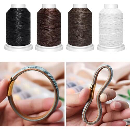 1mm Polyester Waxed Thread Cord for Leather Canvas Tent Sewing Jewelry Supplies