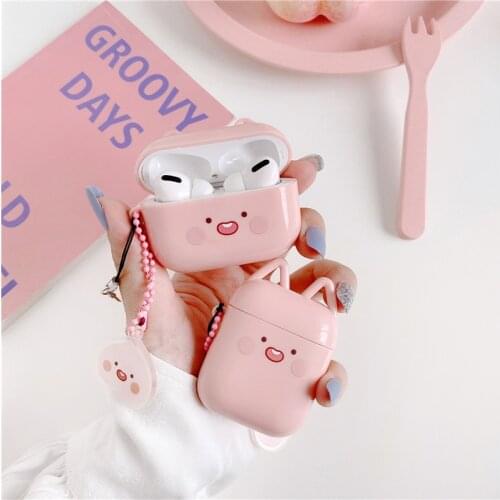 Cute Earphone Case For Airpods pro Cartoon Wireless Protective Cover For Airpods 2 Accessories With Keyring For Girls