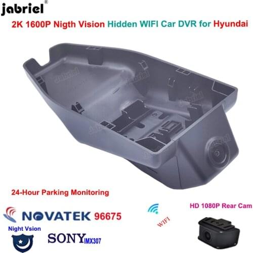 Hidden Wifi Dash Cam Car Dvr Camera 2K 1600P Video Recorder Rear Camera for Hyundai Lafesta For Hyundai Sonata dn8 2020 2021