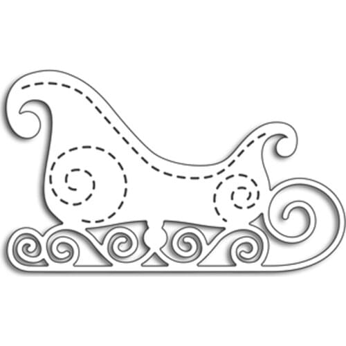 Sleigh Die Metal Cutting Die Stencil for DIY Scrapbooking Album Embossing Paper Cards Decorative Craft Die Cutting Template