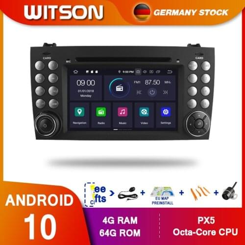 DE STOCK ! WITSON PX5 Android10 DPS CAR DVD for Benz R171 W171 Benz SLK R171 SLK200 GPS PLAYER Octa Core 4GB RAM+64GB 8