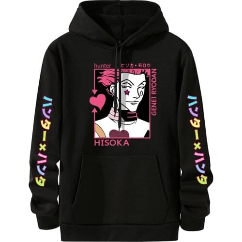 Japanese Anime Funny Killua Eyes Killua Hxh Hoodies 2020 Winter Japan Style Hunter X Hunter Sweatshirts Streetwear For Women/men