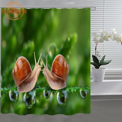 Insects snails Custom Shower Curtain Fabric polyester Bath Curtain beautiful H03xs26-128