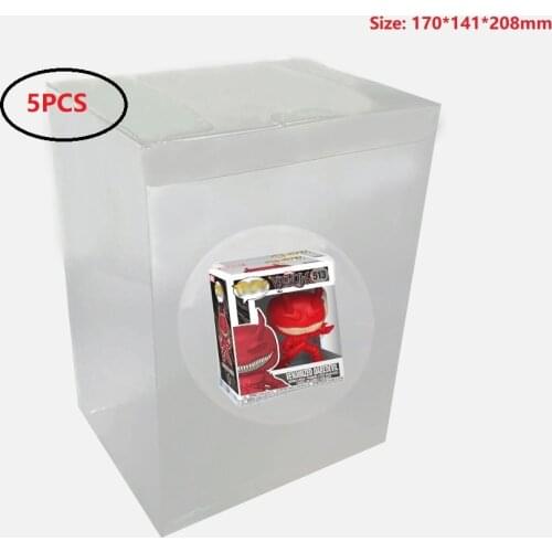 Ruitroliker 5Pcs Box Protection Case 0.4MM Thickness PVC Protector Box Sleeve for Funko POP 6 inch Vinyl Figures Collectors