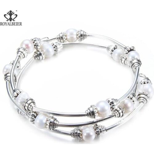 Irregular Freshwater Pearl Bracelet Natural Bright White Pearl Rhinestone Iron Elbow Bracelet Womens Jewelry