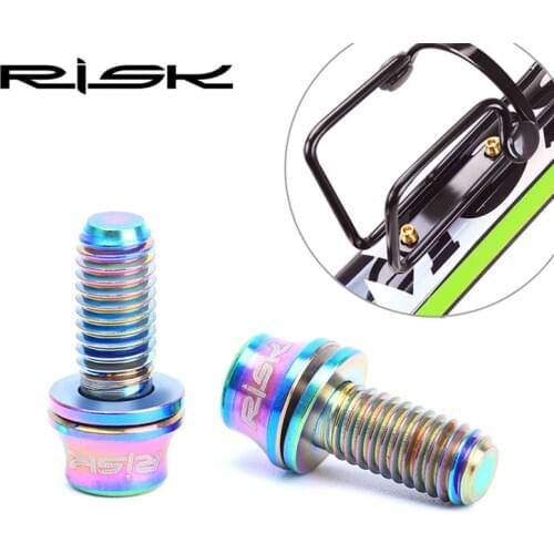 2pcs M5*12MM Water Bottle Cage Fixing Bolts Titanium Alloy Bottle Holder Bolts Bicycle Bottle Cage Screws Cycling Accessories