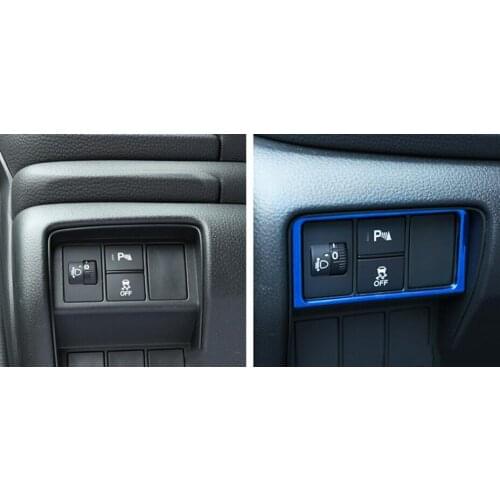 3 Colors Stainless Steel Car Interior Storage Box Holder & Headlight Adjustment Cover Trims For Honda CRV 2017 Car Styling