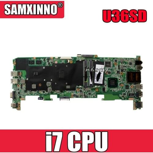 Akemy U36SD Motherboard For ASUS U36S U36SG U44SG laptop motherboard REV 2.1 Mainboard DDR3 Tested OK W/ i7 CPU