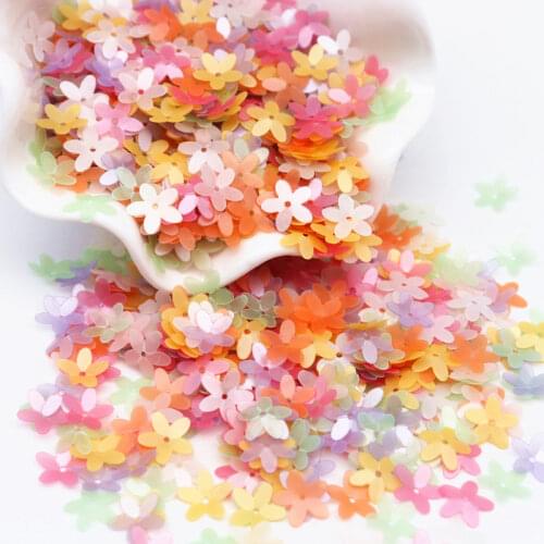 Sequin Matte White Color 10mm Cup Five Finger Flower Sequins Paillettes Sewing Wedding Craft Women Garments Accessories 10g/lot