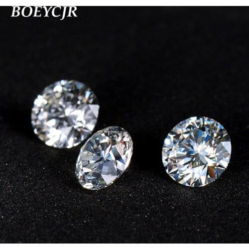 BOEYCJR F Color 0.5/0.6/0.8/1/1.2/1.5/2/2.5/3/3.5/4/4.5/5ct Round Brilliant Moissanite Diamond Loose Bead Jewelry Accessories