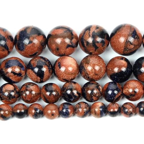 Wholesale 4-12mm Natural Stone Beads Loose Round Sand Stone Beads For Jewelry Making DIY Charm Bracelet Necklace Handmade