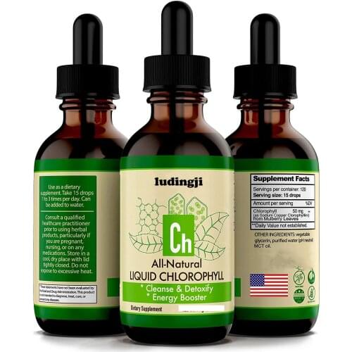 Pure Chlorophyll Liquid Extract Liquid Chlorophyll Drops for Skin Care Hair Care Detox Skin Oil 10ML Dietary Supplement