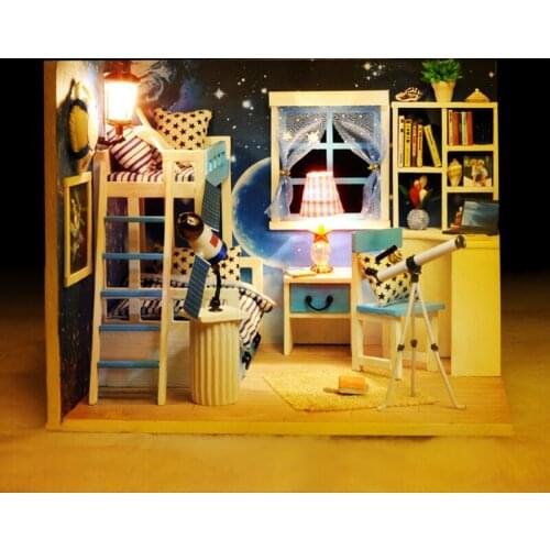 DIY house cabin space dream 3 d assembly model toys on display props creative birthday gift