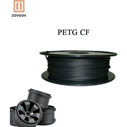 Carbon Fiber PETG ZOVGOV 3D Plastic Printing Filament Material Extruder 1.75mm O.8KG Petg-cf Black Material ASA
